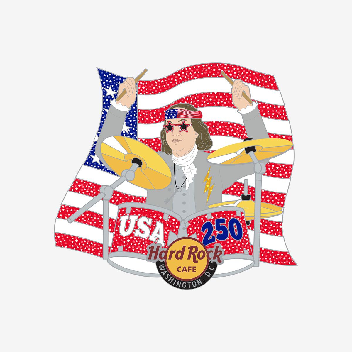 Hard Rock Boxed USA 250th Anniversary Limited Edition Pin Set
